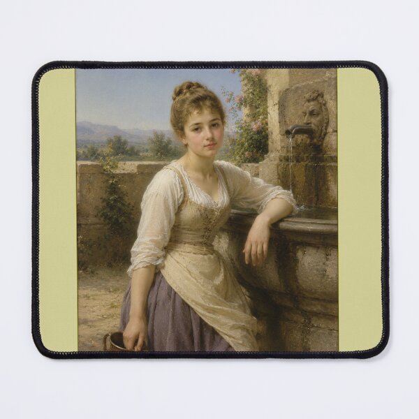 Item preview, A young lady at fountain in the style of William A Bouguereau designed and sold by Collector-RB.