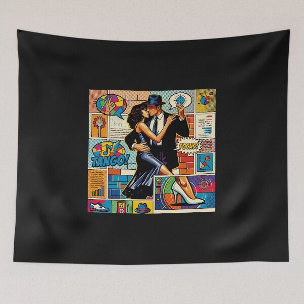 Item preview, Pop Art Graphic Man Woman Portrait Tango Colorful Festival designed and sold by G-M-Designs.