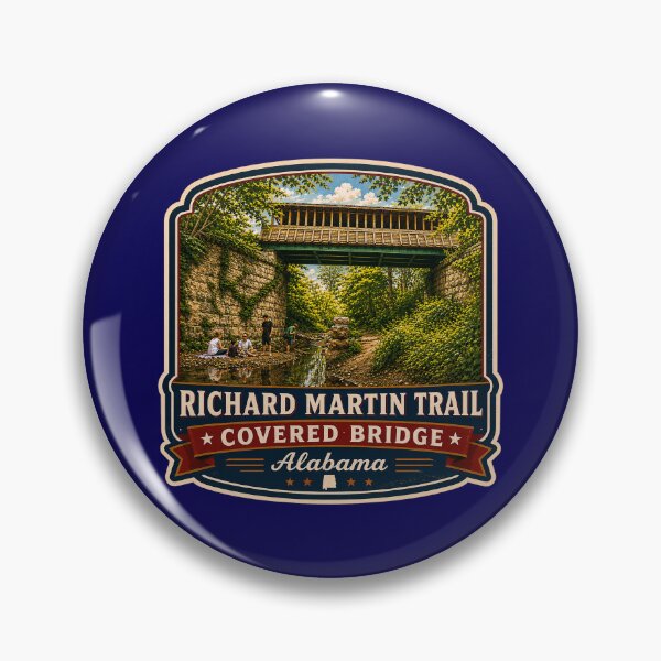 Item preview, Richard Martin Trail Covered Bridge sticker designed and sold by gotucoveredart.