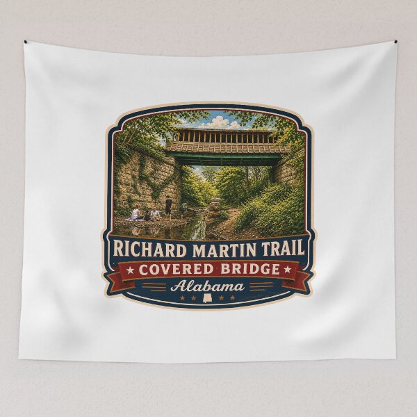 Item preview, Richard Martin Trail Covered Bridge sticker designed and sold by gotucoveredart.