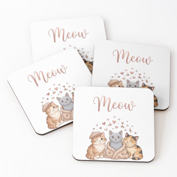 Aperçu de l'œuvre Cute Meow Cat Aesthetic Illustration créée et vendue par PeplumiArt.