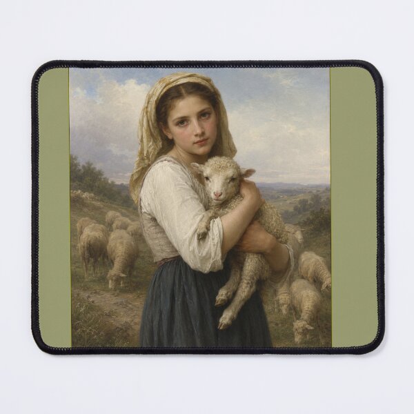Item preview, Shepherdess with lamb in style of W A Bouguerearu designed and sold by Collector-RB.