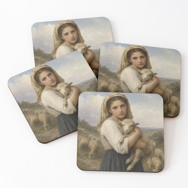 Item preview, Shepherdess with lamb in style of W A Bouguerearu designed and sold by Collector-RB.