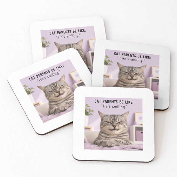 Item preview, Cat Parents Be Like Hes Smiling designed and sold by LovelyCatGalaxy.