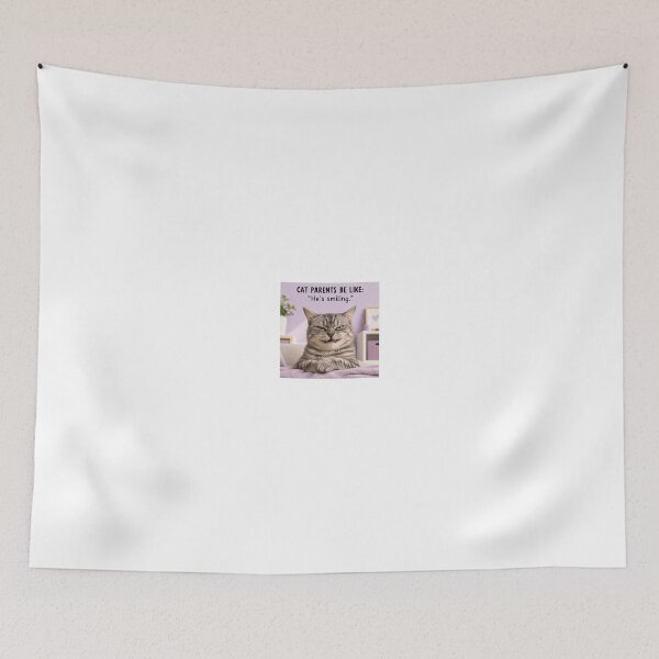 Item preview, Cat Parents Be Like Hes Smiling designed and sold by LovelyCatGalaxy.