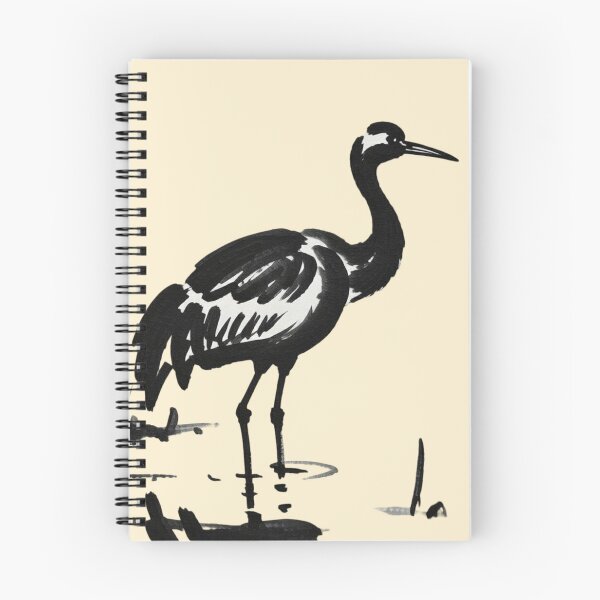 Item preview, a solitary crane standing in shallow water designed and sold by 123ks.