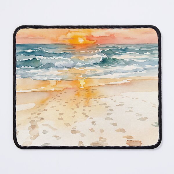 Item preview, Sunkissed Newquay Beach — Watercolour Style designed and sold by InkAndLatitude.