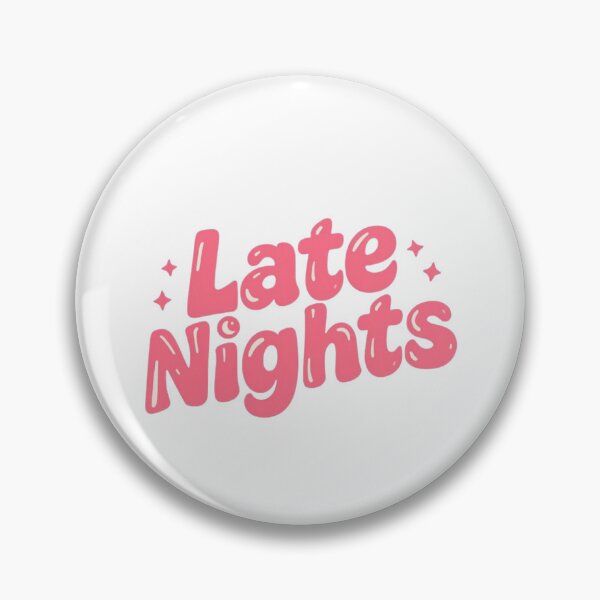 Item preview, Late Nights Pink Retro Typography Design designed and sold by DIREY-SHOP.