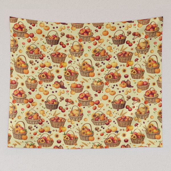 Item preview, Vintage Autumn Harvest Bounty Pattern designed and sold by UnhingedBird.