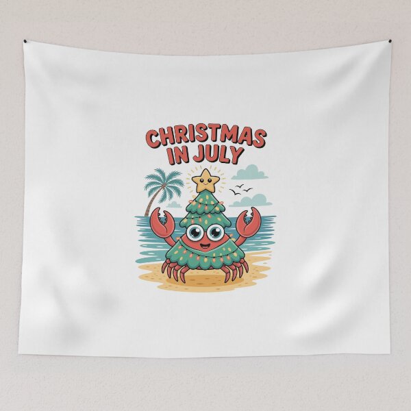 Item preview, Christmas Crab on Sandy Beach designed and sold by jkrphoto.