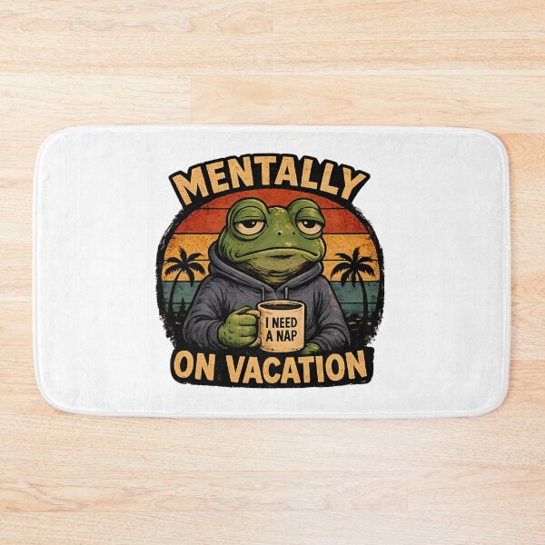 Item preview, Mentally On Vacation Retro Frog designed and sold by NatureStyle555.