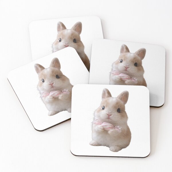 Item preview, Sweet Tooth Bunny - Cute Fluffy Rabbit with Pink Candy Art designed and sold by lovelistivkaa.