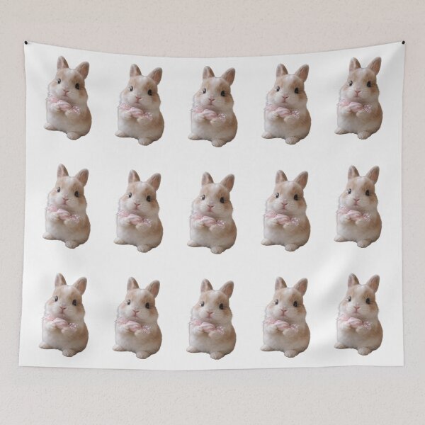 Item preview, Sweet Tooth Bunny - Cute Fluffy Rabbit with Pink Candy Art designed and sold by lovelistivkaa.