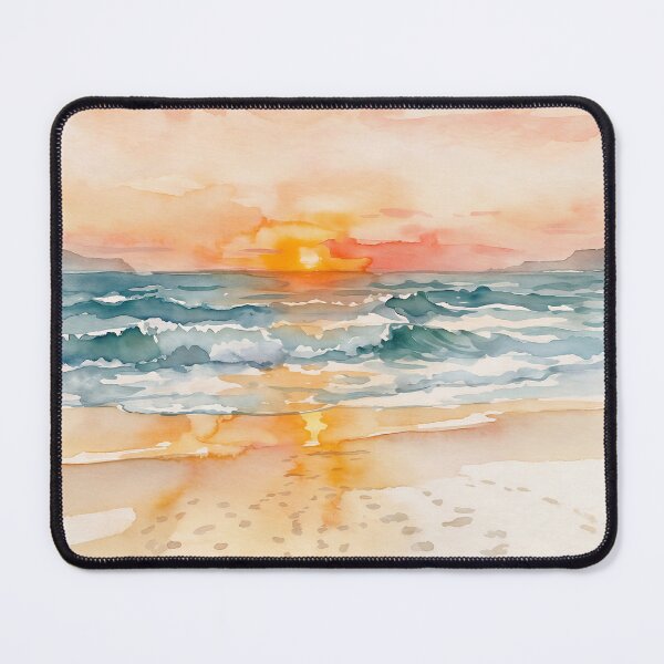 Item preview, Sunkissed Newquay Beach — Watercolour Style Portrait designed and sold by InkAndLatitude.