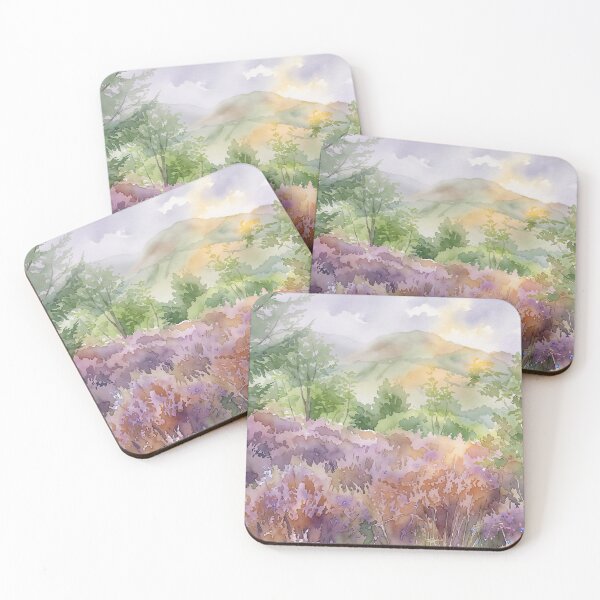 Item preview, Scottish Heather Highlands - Watercolour Style designed and sold by InkAndLatitude.