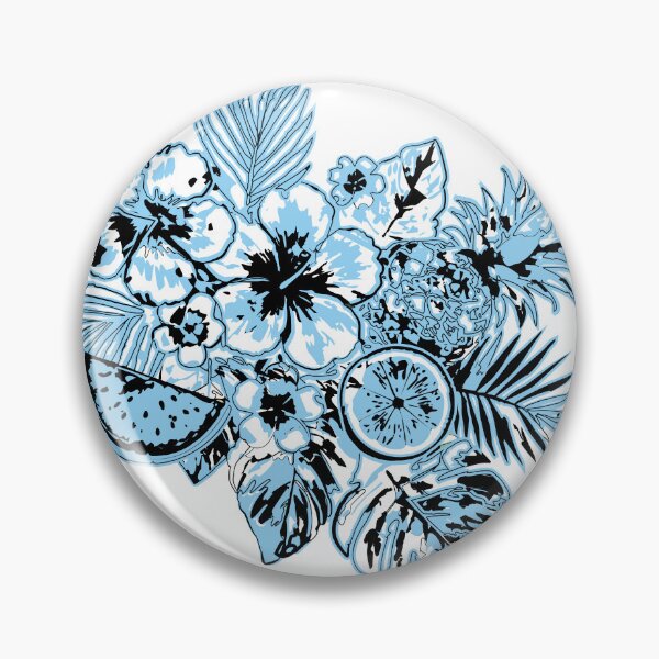 Item preview, Tropical Midnight Fruits & Flowers Pattern designed and sold by DesignbyAnnaM.