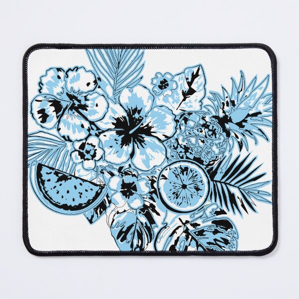 Item preview, Tropical Midnight Fruits & Flowers Pattern designed and sold by DesignbyAnnaM.