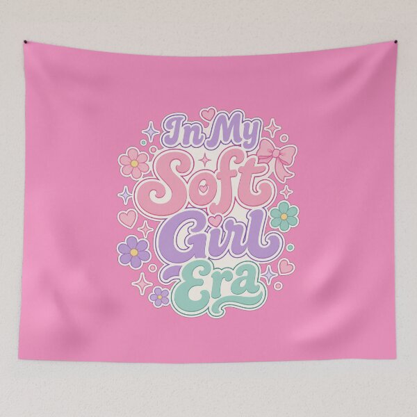 Item preview, In My Soft Girl Era Cute Coquette Aesthetic Pastel Typography Design designed and sold by Lozarux.