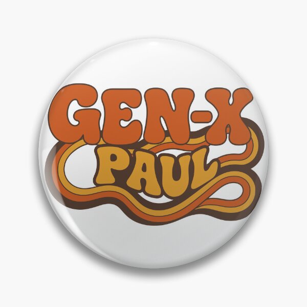Item preview, Gen X Paul – Vintage GEN-X Retro Design designed and sold by digital.stickerperso.com.