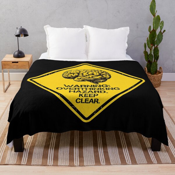 Item preview, Overthinking Hazard Warning Sign Streetwear Graphic designed and sold by krish-prints.