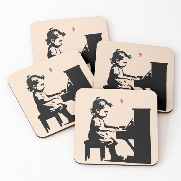 Item preview, Banksy - fragile girl sitting at an upright piano designed and sold by 123ks.
