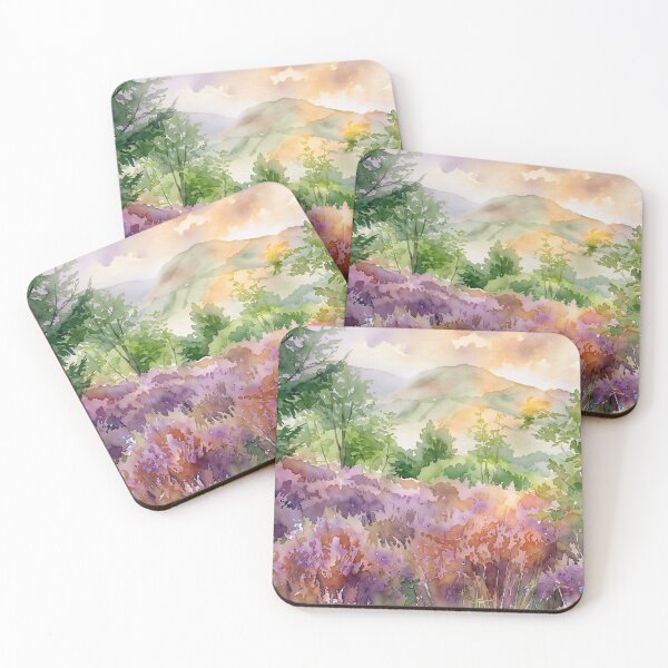 Item preview, Scottish Heather Highlands - Watercolour Style Portrait  designed and sold by InkAndLatitude.