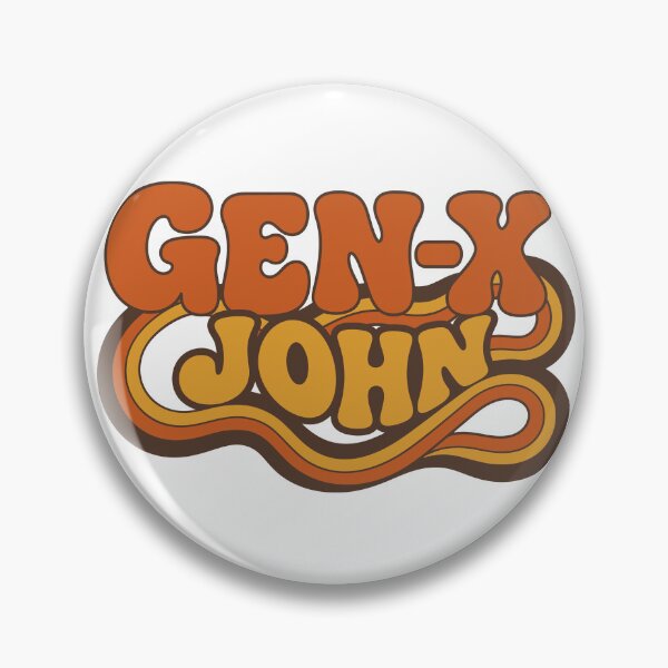 Item preview, Gen X John – Vintage GEN-X Retro Design designed and sold by digital.stickerperso.com.