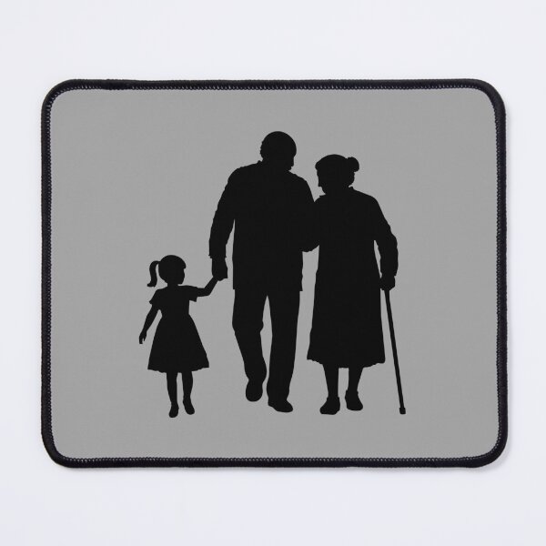 Item preview, Grandparents Grandchildren Silhouette Walking Together designed and sold by shirt-o-mat.