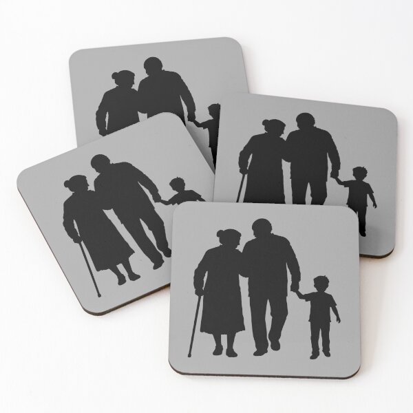 Item preview, Grandparents Grandchildren Silhouette Walking Together designed and sold by shirt-o-mat.
