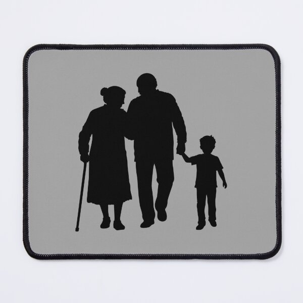 Item preview, Grandparents Grandchildren Silhouette Walking Together designed and sold by shirt-o-mat.