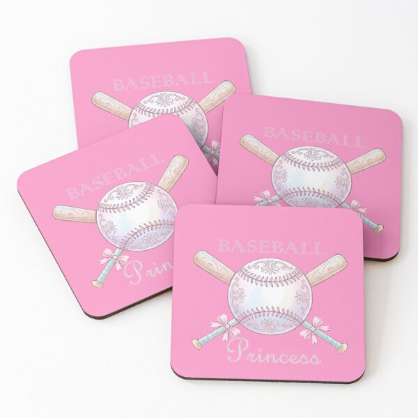 Artikelvorschau, Baseball-Prinzessin, Koketter Baseball, Baseball mit rosa Schleife, Mädchenhafter Baseball entworfen und verkauft von Lozarux.