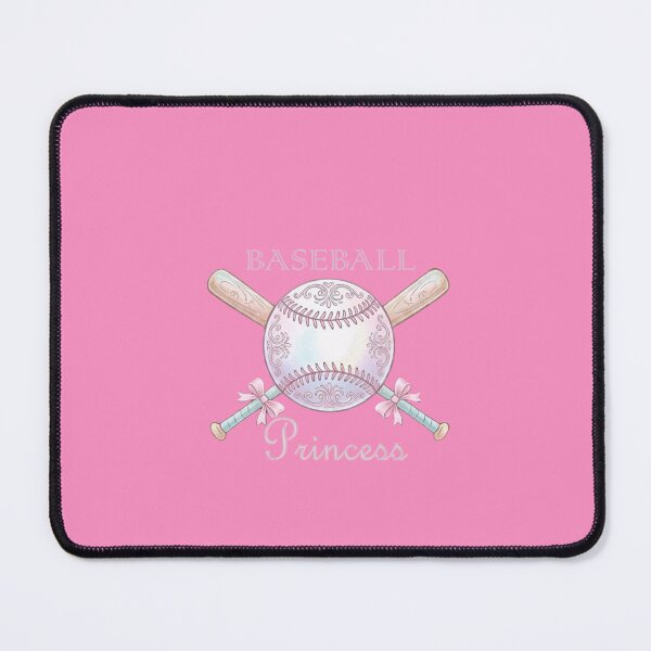 Artikelvorschau, Baseball-Prinzessin, Koketter Baseball, Baseball mit rosa Schleife, Mädchenhafter Baseball entworfen und verkauft von Lozarux.