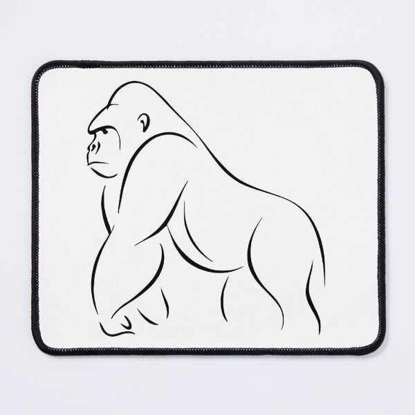 Item preview, Primal Strength Gorilla – Minimalist Gorilla Line Art | Modern wild animal design designed and sold by Fernhaven.