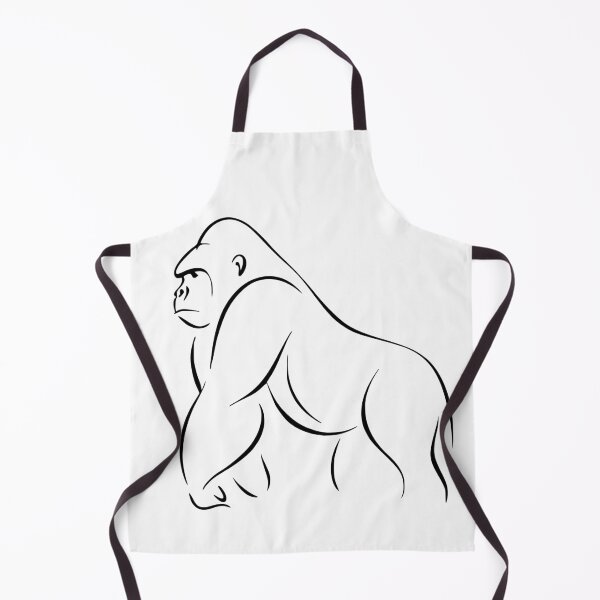 Item preview, Primal Strength Gorilla – Minimalist Gorilla Line Art | Modern wild animal design designed and sold by Fernhaven.