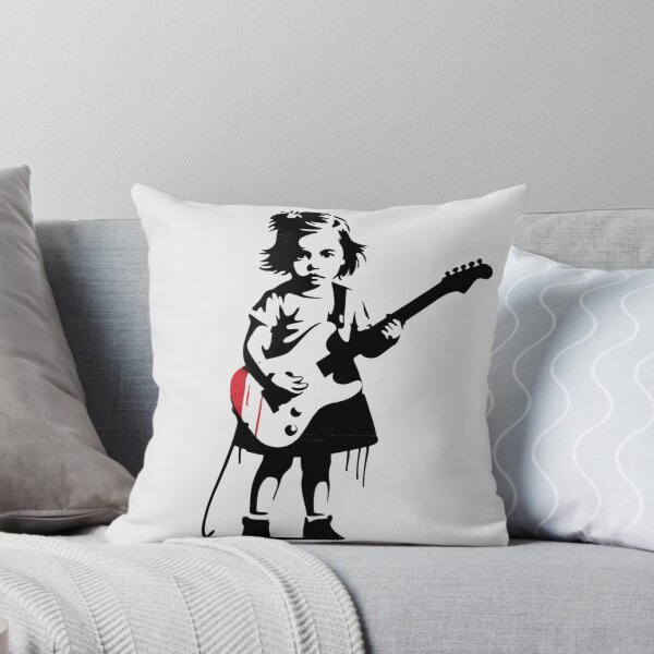 Item preview, Banksy - a small girl holding an electric guitar designed and sold by 123ks.