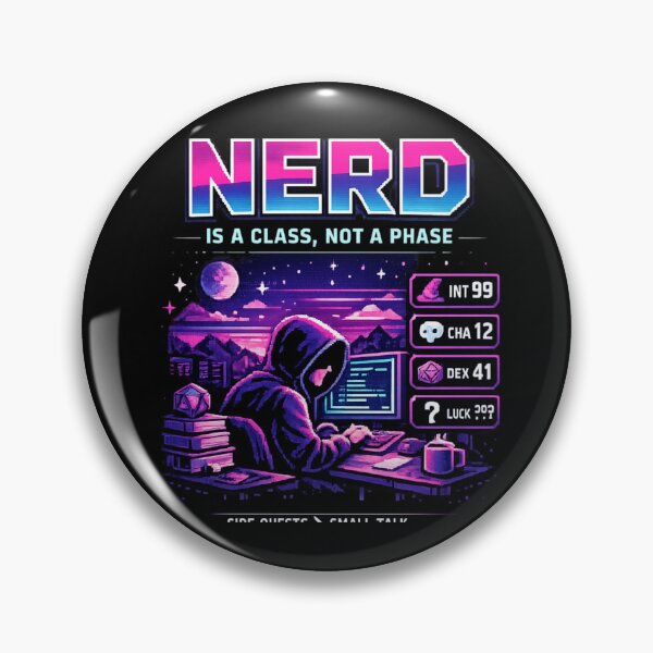 Item preview, Nerd Is a Class Not a Phase – Gamer Coder RPG Retro Neon Design designed and sold by MartBook.