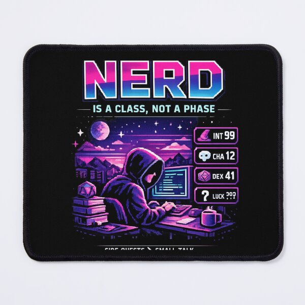 Item preview, Nerd Is a Class Not a Phase – Gamer Coder RPG Retro Neon Design designed and sold by MartBook.