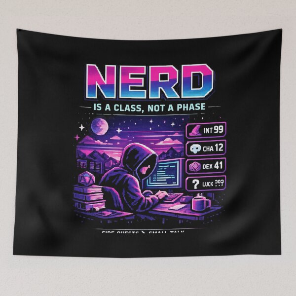 Item preview, Nerd Is a Class Not a Phase – Gamer Coder RPG Retro Neon Design designed and sold by MartBook.