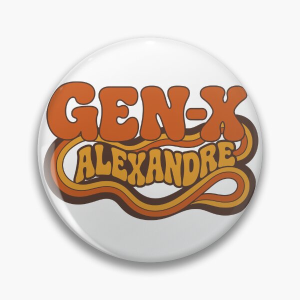 Item preview, Gen X Alexandre – Retro vintage GEN-X design designed and sold by digital.stickerperso.com.
