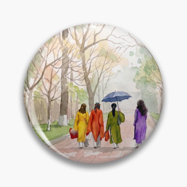 Item preview, Hue Imperial City Ao Dai — Watercolour Style designed and sold by InkAndLatitude.