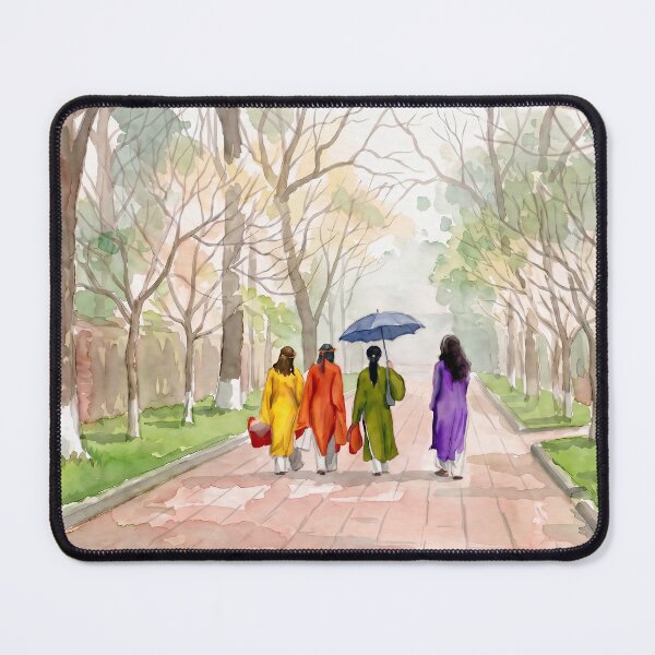 Item preview, Hue Imperial City Ao Dai — Watercolour Style designed and sold by InkAndLatitude.