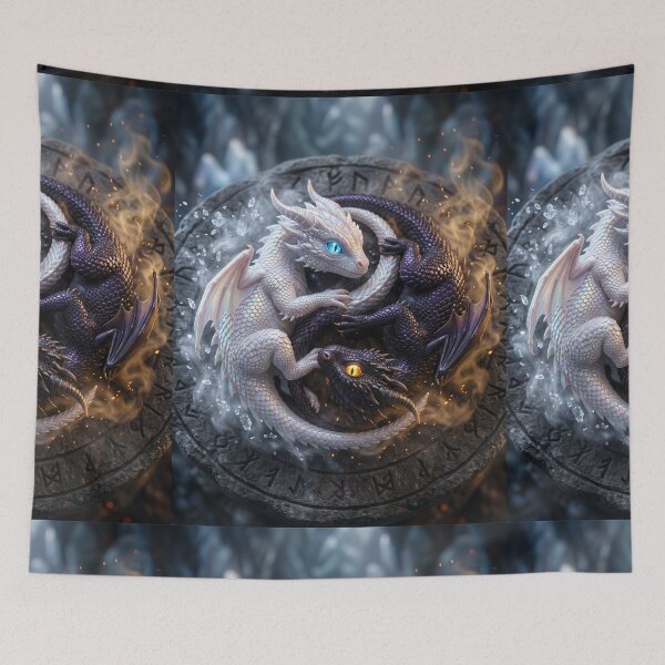Item preview, Baby Dragons Yin Yang Ice and Fire designed and sold by kmiArtistIA.