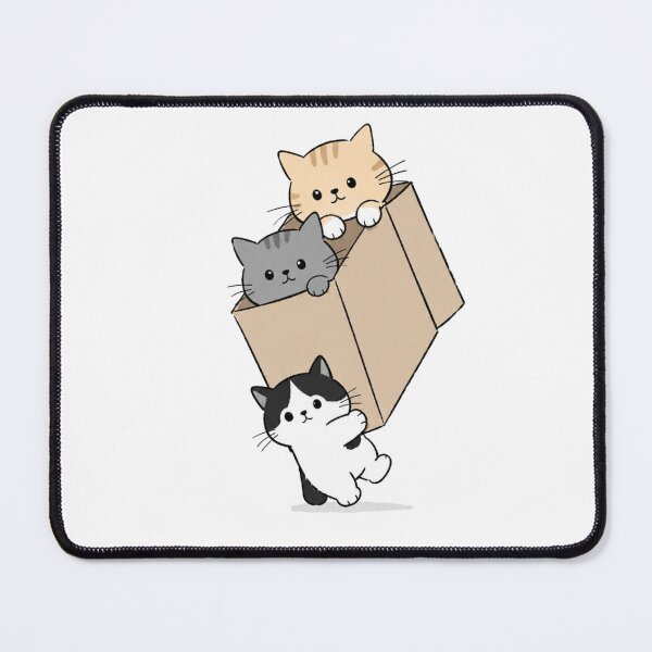Item preview, Cute Cats in a Box Aesthetic Illustration designed and sold by PeplumiArt.