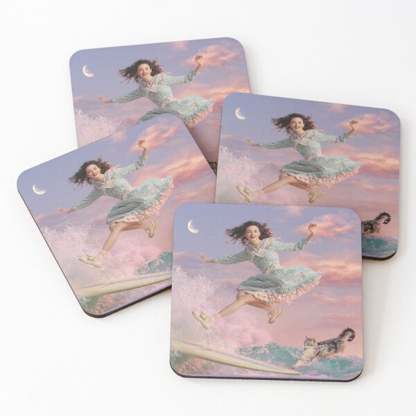 Item preview, Dreamcore Girl Surfing With Cat Moon designed and sold by Moody Vibes Studio.