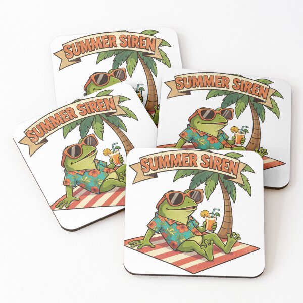 Item preview, Vintage Summer Siren Frog Beach Vacation Retro designed and sold by  Bold Border Studio..