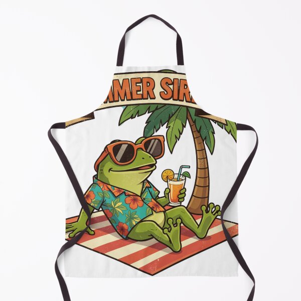 Item preview, Vintage Summer Siren Frog Beach Vacation Retro designed and sold by Bold Border Studio..