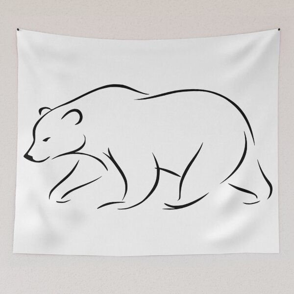 Artikelvorschau, Wild Soul Bear – Minimalist Bear Line Art | Modern Wilderness Illustration entworfen und verkauft von Fernhaven.