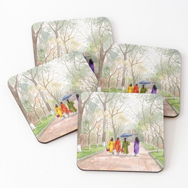 Item preview, Hue Imperial City Ao Dai — Watercolour Style Portrait designed and sold by InkAndLatitude.