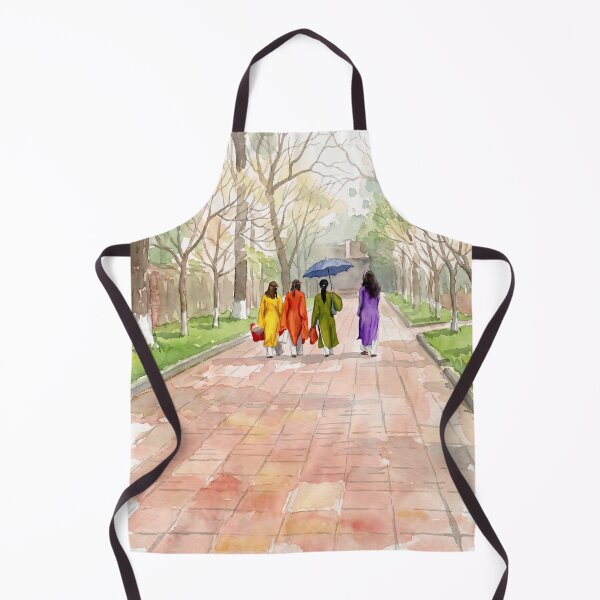 Item preview, Hue Imperial City Ao Dai — Watercolour Style Portrait designed and sold by InkAndLatitude.