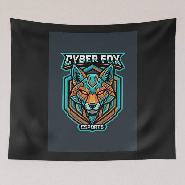 Artikelvorschau, Cyber Fox Esports Maskottchen – Neonblauer mechanischer Fuchs entworfen und verkauft von deadstudio.